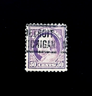 Selo dos EUA - 1915 Benjamin Franklin 50c pré-cancelamento Detroit MI MNG 87 - Imagem 1 de 2