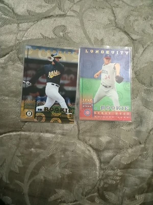 1998 Leaf Rookies &Stars#326 Eric Chavez Rookie Longevity21/50+#197 kerry Wood  - Image 1 of 4