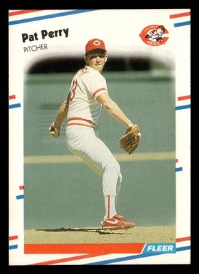 Pat Perry 1988 Fleer #244 Cincinnati Reds Baseball *189 - Image 1 of 2