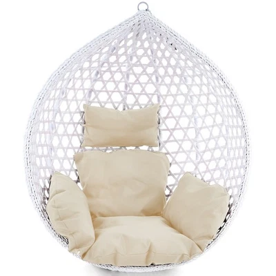 Kissen für Hängesessel Korb inkl. Rückenteil 2 teiliges Set Style Beige