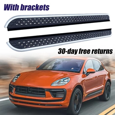 2 PIEZAS estriberas barras Nerf peldaños laterales aptos para Porsche Macan 2014-2024 Foto 1 de 4