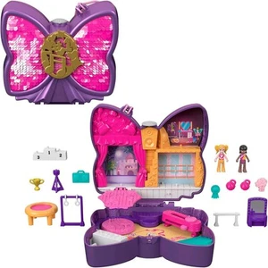 BOX ROTTO POLLY POCKET Cofanetto Fiocco Danza Playset Con 2 Figure HCG17 - Foto 1 di 5