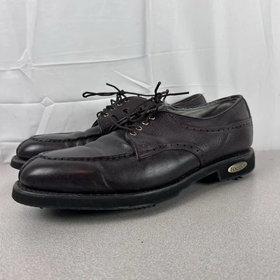 Footjoy Classics Tour Brown Leather Golf Shoes 51880 Optiflex Men’s Size 9 D - Image 1 of 4