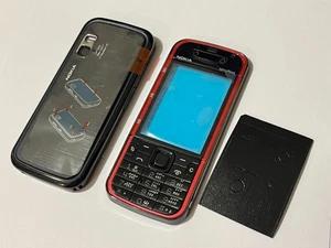 Nokia 5730 Xpressmusic Full Housing Cover With Keys Red on Black Color NOS - Picture 1 of 9