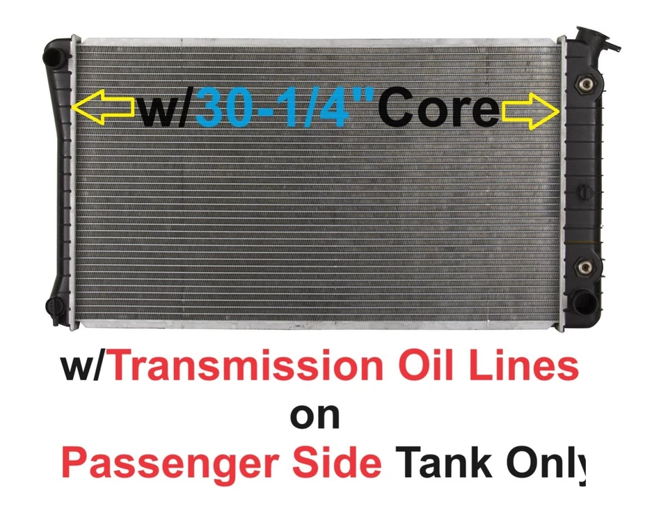 RADIATOR 766 w/30-1/4"Core Fits 1991-1999 PONTIAC BONNEVILLE 3.8L V6 - Image 1 of 1