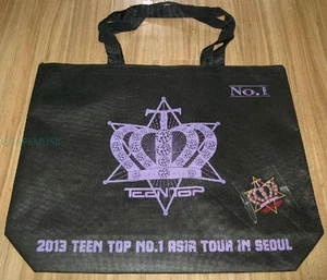 TEEN TOP 2013 No.1 Asia Tour in Seoul CONCERT OFFICIAL GOODS ECO BAG + WAPPEN - Picture 1 of 2
