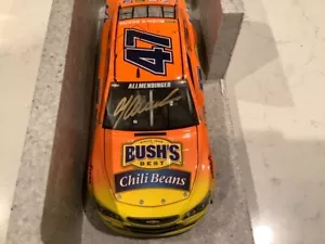 AJ ALLMENDINGER AUTOGRAPHED 2015 CHEVY SS BUSH'S CHILI BEANS DIECAST & CARD - Picture 1 of 17