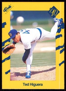 1990 Classic Yellow Ted Higuera Milwaukee Brewers #T9