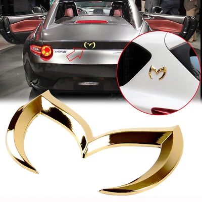 Calcomanía insignia decorativa emblema maletero trasero Gold Evil M para Mazda 3 6 CX MX Miata Foto 1 de 4