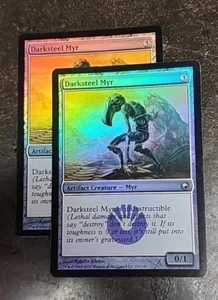 2x FOIL Darksteel Myr artifact creature cards - Scars of Mirrodin - NM/VG - Picture 1 of 1