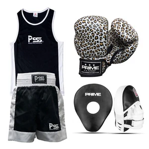 Juego de 3 piezas de uniforme de boxeo + guantes de boxeo 1016 + Focus Pad 1102 (SET-15) - Imagen 1 de 10