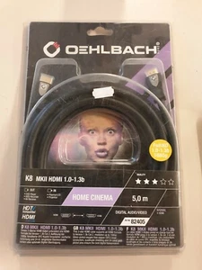 Oehlbach! K8 MKII HDMI 1.0-1.3b 5,0m (82405) Rozdzielczość HDMI/HDMI do 1080p** - Zdjęcie 1 z 1