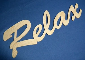 Große Holz Buchstaben Relax 61 cm Schriftzug Wandtattoo Spruch Deko Schrift - Bild 1 von 3