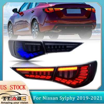 For 2019 2020 2021 Nissan Sentra Sylphy Pulsar LED Tail Lights Rear Lamps Pair Foto 1 de 4