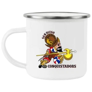 San Diego Conquistadors Camping Mug 12 oz. Enamel | ABA Basketball Team - Picture 1 of 1