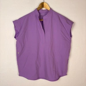 Figs Technical Collection Purple Scrubs Top Shirt Size XS Pockets - Picture 1 of 6