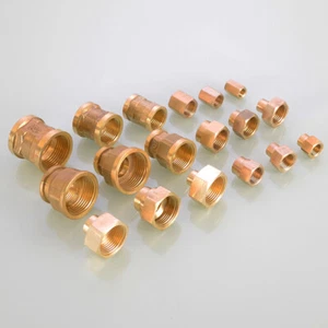 Messing Fitting Messing Reduzierer Doppelnippel IG x IG 1/8" - 1" Innengewinde - Picture 1 of 23
