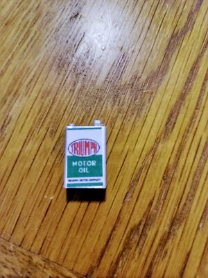 Triumph oil can. 1/18 scale garage diorama accessory  - Image 1 of 4