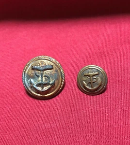 2- 1860s-70s U.S. Navy Chief Petty Officer Uniform Buttons - Picture 1 of 3