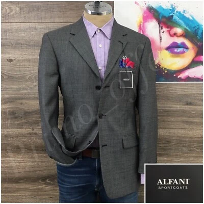 Новый Alfani мужской Blazer Sport пальто три пуговицы повседневный куртка размер 38R шерсти костюмы - Изображение 1 из 4