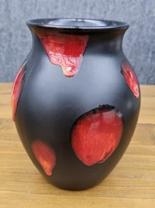 POOLE KERAMIK SCHWARZ MATT GALAXY UND LAVA VASE 21 CM - SAMMLERSTÜCK - Bild 1 von 13