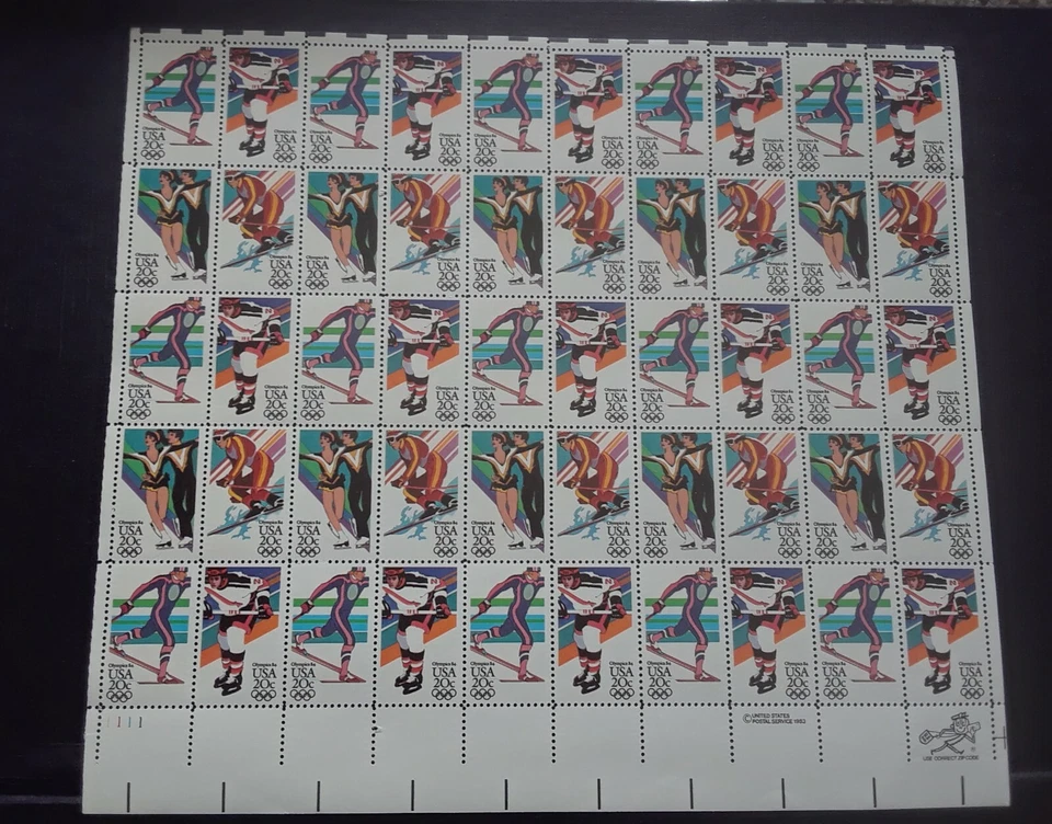 USA Olympics 84 USA 20 Cent Stamps 50 Stamps #272 - Image 1 of 4