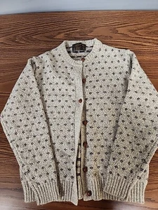 Vintage Eddie Bauer Woll Strickjacke Pullover. 85% Wolle, 15% Nylon. Große, L - Bild 1 von 10
