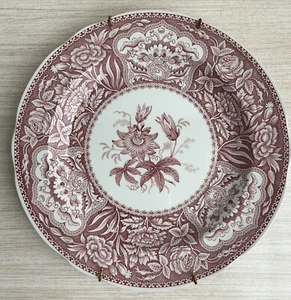 The Spode Archive Collection Georgian Series Cranberry Red Floral Plate 10.5" - Picture 1 of 4