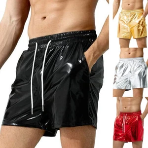 PU Nylon Jogginghose PU Nylon glänzende Strandhose Sommer Herren Shorts - Bild 1 von 13