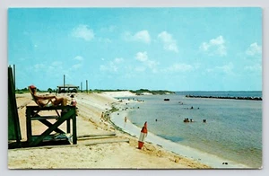 Rettungsschwimmer St Andrews State Park Panama City Florida Kinder schwimmen Vintage Postkarte - Bild 1 von 2