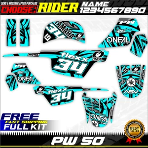 compatible Yamaha PW 50 1990-2023 Kit Graphics Decals Stickers PeeWee YP-R4C - Picture 1 of 2