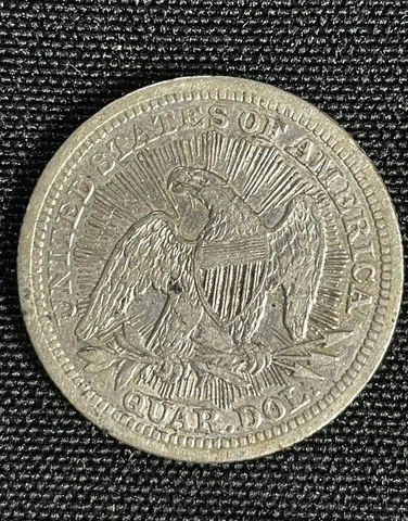 HIGH DETAIL 1853 P Silver Seated Liberty Quarter US Coin 25C Rays Arrows KM# 78 Cover