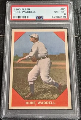 1960 Fleer Rube Waddell PSA 8 NM-MT HIGH QUALITY Example #61 - Image 1 of 3