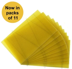 BS National Brood Wired Foundation Wax Sheets 11 Pack Premium Quality - Picture 1 of 1