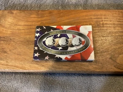 2000 State Quarter Collection GOLD Edition 5 Quarter Set With COA - Image 1 of 4