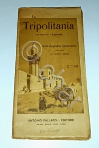 Colonialismo Carta Geografica dimostrativa La Tripolitania 1915 ca. Vallardi - Foto 1 di 1