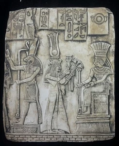 Altägyptische Zeremonie Horus Isis Wand Fragment Antik Finish  - Bild 1 von 5