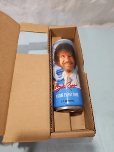 Bebida energética positiva sellada Bob Ross 12 fl oz extremadamente rara sin abolladuras con caja - Imagen 1 de 5