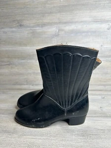 Vintage Sherpa Lined Rain Boots Heeled Waterproof Wide Women’s Size 7 USA - Picture 1 of 5