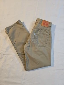Levis 514 Boy's Straight Leg Adj Waist Khaki Jeans Size 14R 27 X 27 - Picture 1 of 4