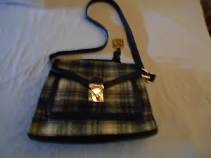 Bolso de hombro mediano Christian Lacroix BLaci y blanco mezcla de lana a cuadros - Imagen 1 de 7