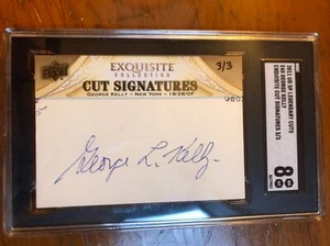 2011 UD SP Legendary Cuts GEORGE L KELLY Auto Exquisite Cuts 3/3 NY Giants SGC 8 - Picture 1 of 2