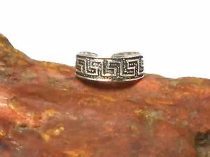 ANILLO DE PUNTERA con llave griega ajustable plata esterlina 925 - caja de regalo - Imagen 1 de 2