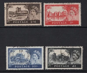 1959 2/6-£1 2nd DE LA RUE CASTLES SUPERB USED SET OF FOUR. SG 595-8 - Picture 1 of 1