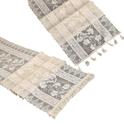 Crochet Lace Fabric Elegant Table Decor Charming Table Setup Elegant Weddings - Image 1 of 4