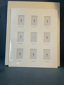 New Pottery Barn Kids School Year Frame Mat K-8 2x3 W/ Black Wood Frame 8x10 - Picture 1 of 12