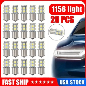 20X White 1156 1141 BA15S 13 SMD 5050 LED Light bulbs Turn Signal Backup Reverse - Picture 1 of 9