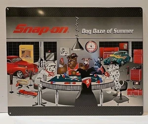 Snap On Dog Daze of Summer Metal Sign ~ 15" X 12" - Excellent Shape - Picture 1 of 8