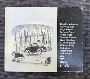 VTG 1967 VOLKSWAGEN "THINK SMALL" VW PROMO CAR DEALER HARDCOVER CARTOON BOOK - Picture 1 of 10