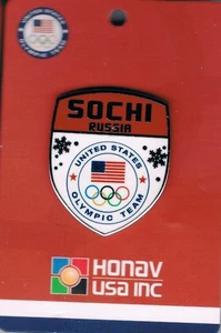 Very Nice Dated 2014 Sochi Shield Style USOC Logo USA Olympic NOC Pin - Picture 1 of 1